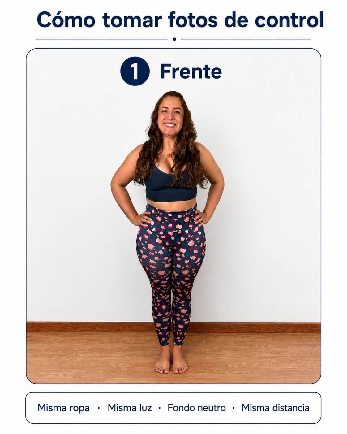 Toma de frente para seguimiento visual de adelgazamiento